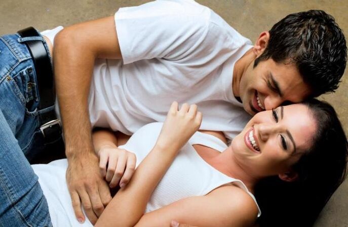 A man gets excited touching a girl